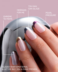 Mermaid for Me Blue‑Gold Chrome Nail Powder Mani Lifestyle