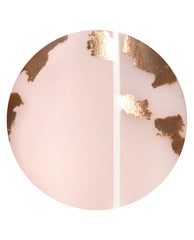 Confetti Connection xPRESS/ON Nail Art swatch showing a glossy pale pink base with scattered metallic rose-gold foil accents, highlighting an elegant OPI nail polish gift set design for modern, minimalist manicures.