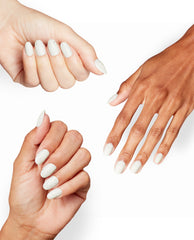 Confetti Cutie Suzi White Glitter Round Stick On Nails Mani