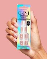 Head Over Nails Neutral Heart Square Stick On Nails Hand and Product