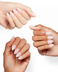 I Won First Lace Nude White Lace Almond Stick On Nails| OPI Mani