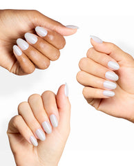 Kyoto Oyster Iridescent White Press-On Nails Mani