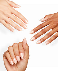 Taupe About Sparkle Neutral Almond Stick On Nails Mani