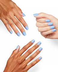 Verified Glossy Baby Blue Square Stick On Nails| OPI Mani