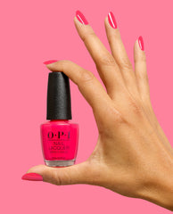 Bright Where I Belong! Bright Pink Nail Polish Hand and Product