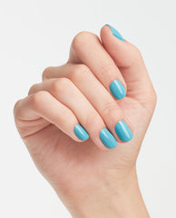 OPI Can't Find My Czechbook Blue Nail Polish Mani