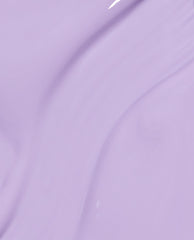 Glossy swatch of OPI nail polish in “Don’t Toot My Flute,” showing smooth, pastel lavender nail lacquer with subtle shine and flowing brushstrokes against a clean studio background.