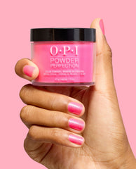 Dopa-mani Pink Shimmer Nail Dip Powder Hand and Product