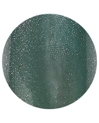 OPI Feelin’ Capricorn-y xPRESS/ON press-on nail color swatch showing a deep teal-green shade with fine silver shimmer on a white background.