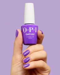 Glowin' on Vacay Bright Purple Gel Nail Polish Hand and Product