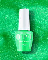 Lime of My Life Green Shimmer Gel Nail Polish
