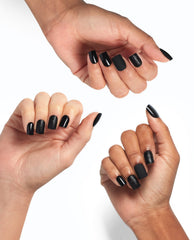 Little Black Onyx Dress Black Press-on Nails Mani