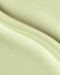 OPI Oh Baby! Infinite Shine nail polish swatch shows a glossy pale butter-yellow creme shade with soft curved brush strokes in a close-up texture.