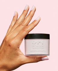 OPI’m a Bubble Bunny Milky Pink Nail Dip Powder Hand and Product