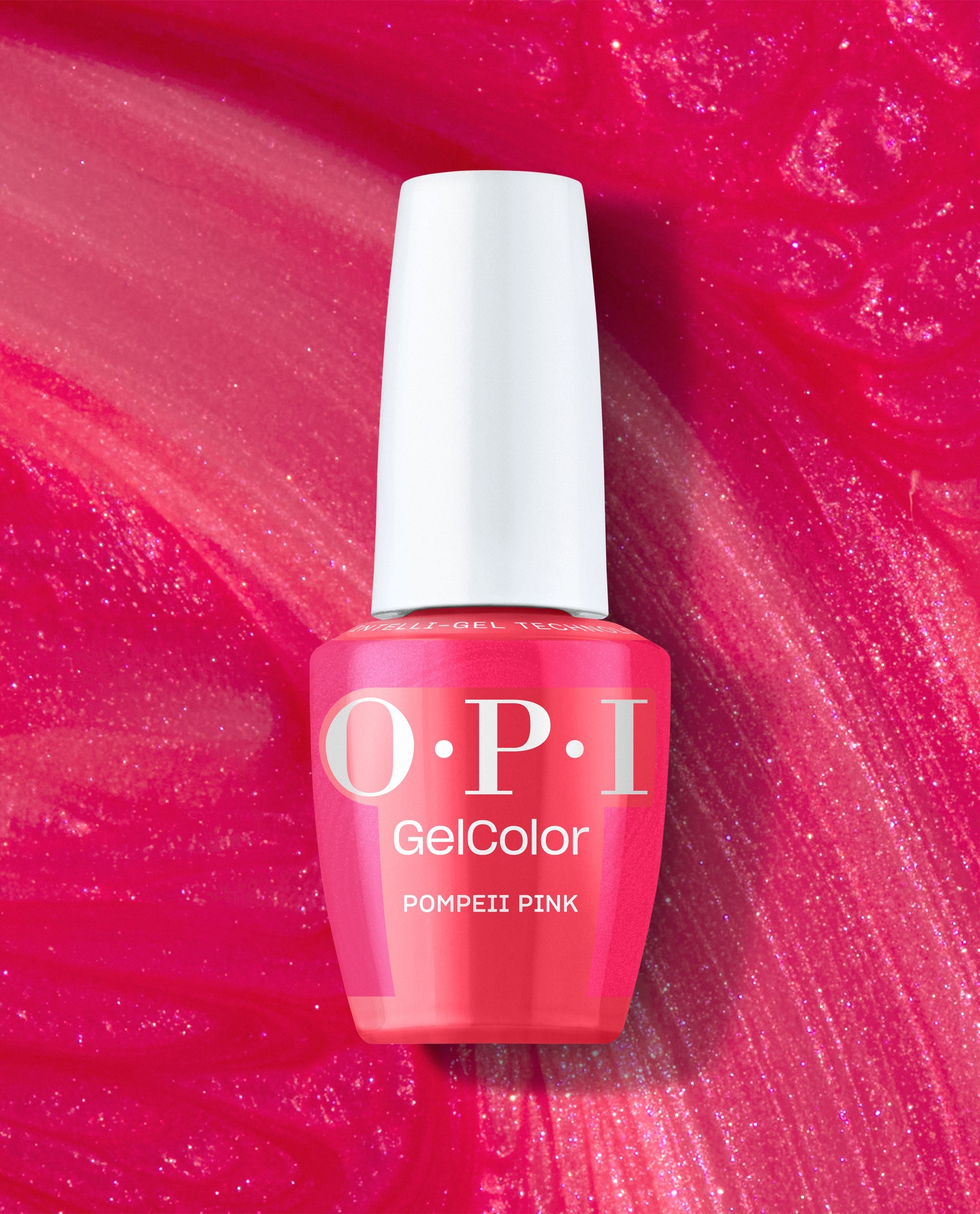 Pompeii Pink Hot Pink Shimmer Gel Nail Polish