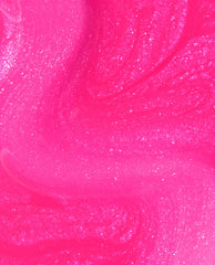 OPI Power up Pink Nail Lacquer swatch showing a vivid hot pink polish with fine shimmer and glossy texture in a close-up beauty product detail.