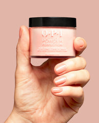 Queens Rule Peach Shimmer Nail Dip Powder Hand and Product