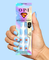 She’s a Hero Light Blue Press-On Nails
