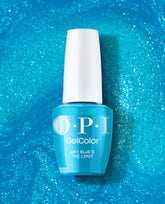 Sky Blue's the Limit Turquoise Shimmer Gel Nail Polish