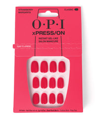 OPI Strawberry Margarita - Short Pink Press-on Nails
