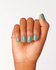 OPI Suzi-san Climbs Fuji-san Green Nail Polish Mani