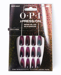 OPI Swipe Night Black Press-on Nails