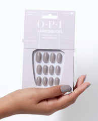 OPI Taupe-less Beach - Short Taupe Press-on Nails Hand and Product