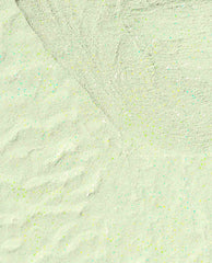 Taurus-t Me dipping powder swatch, close-up flat lay of pale mint green powder with fine yellow and teal speckles showcasing texture—green nail polish pick for spring nail colors, appealing to OPI fans.