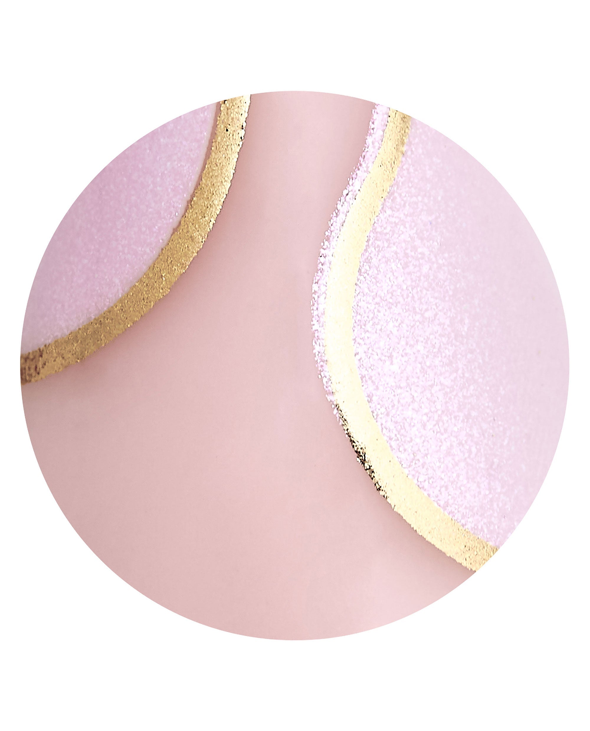 OPI 24K Drip xPRESS/ON artificial nails show soft blush pink shimmer with curved metallic gold accents, a luxe press-on manicure style for fall nail colors.