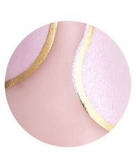 OPI 24K Drip xPRESS/ON artificial nails show soft blush pink shimmer with curved metallic gold accents, a luxe press-on manicure style for fall nail colors.