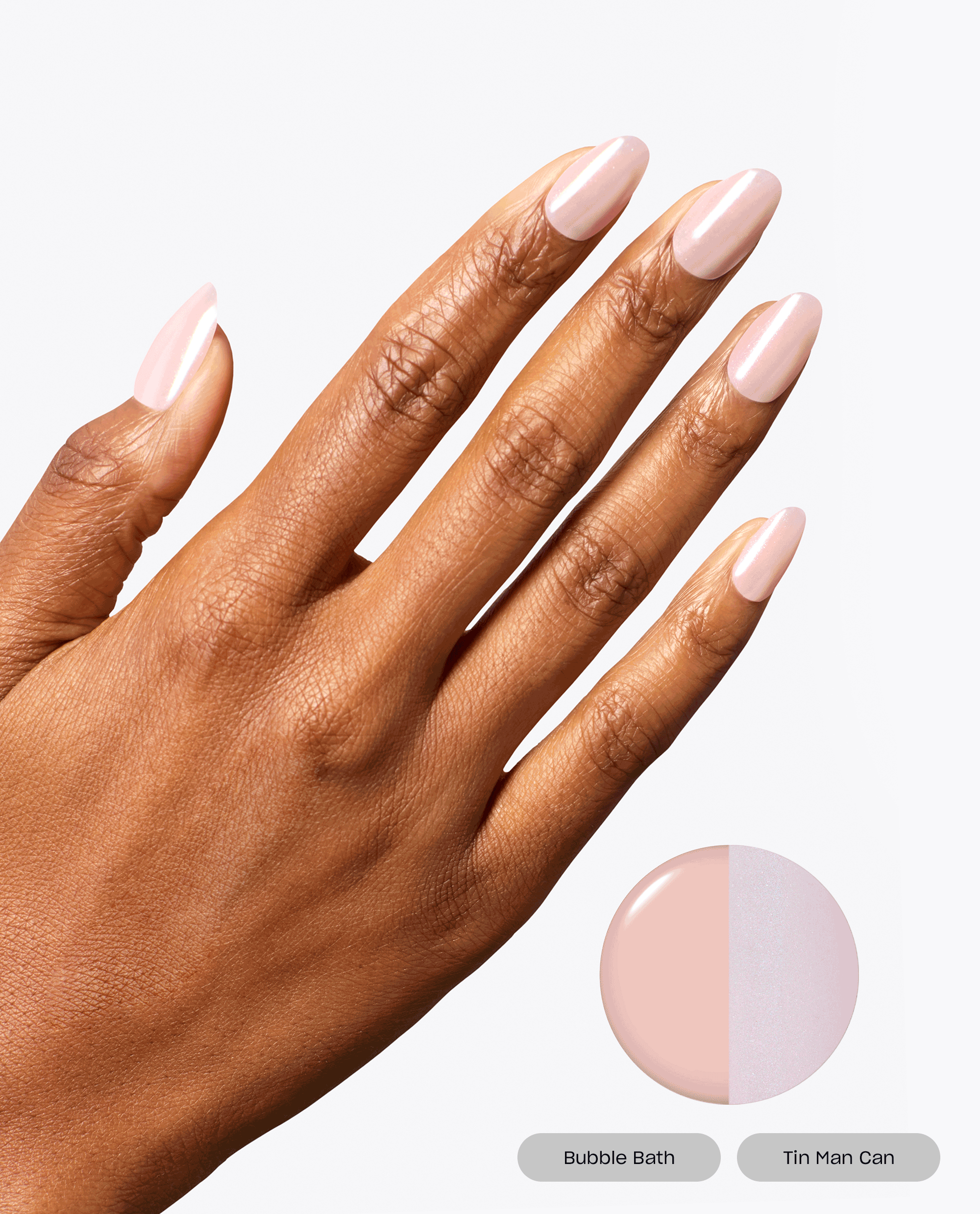 Tin Man Can Glaze Silvery‑White Chrome Nail Powder Mani GIF