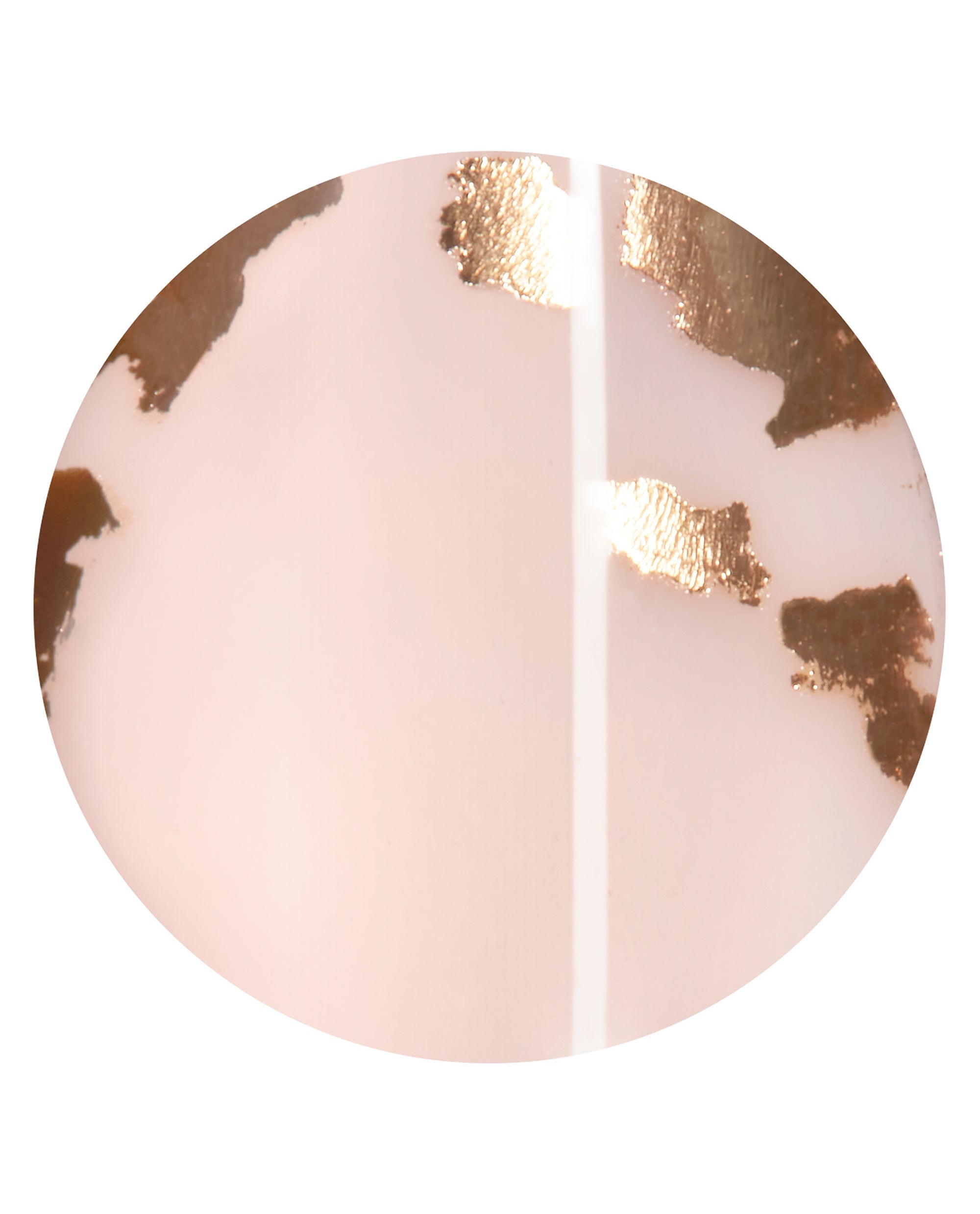 Confetti Connection xPRESS/ON Nail Art swatch showing a glossy pale pink base with scattered metallic rose-gold foil accents, highlighting an elegant OPI nail polish gift set design for modern, minimalist manicures.
