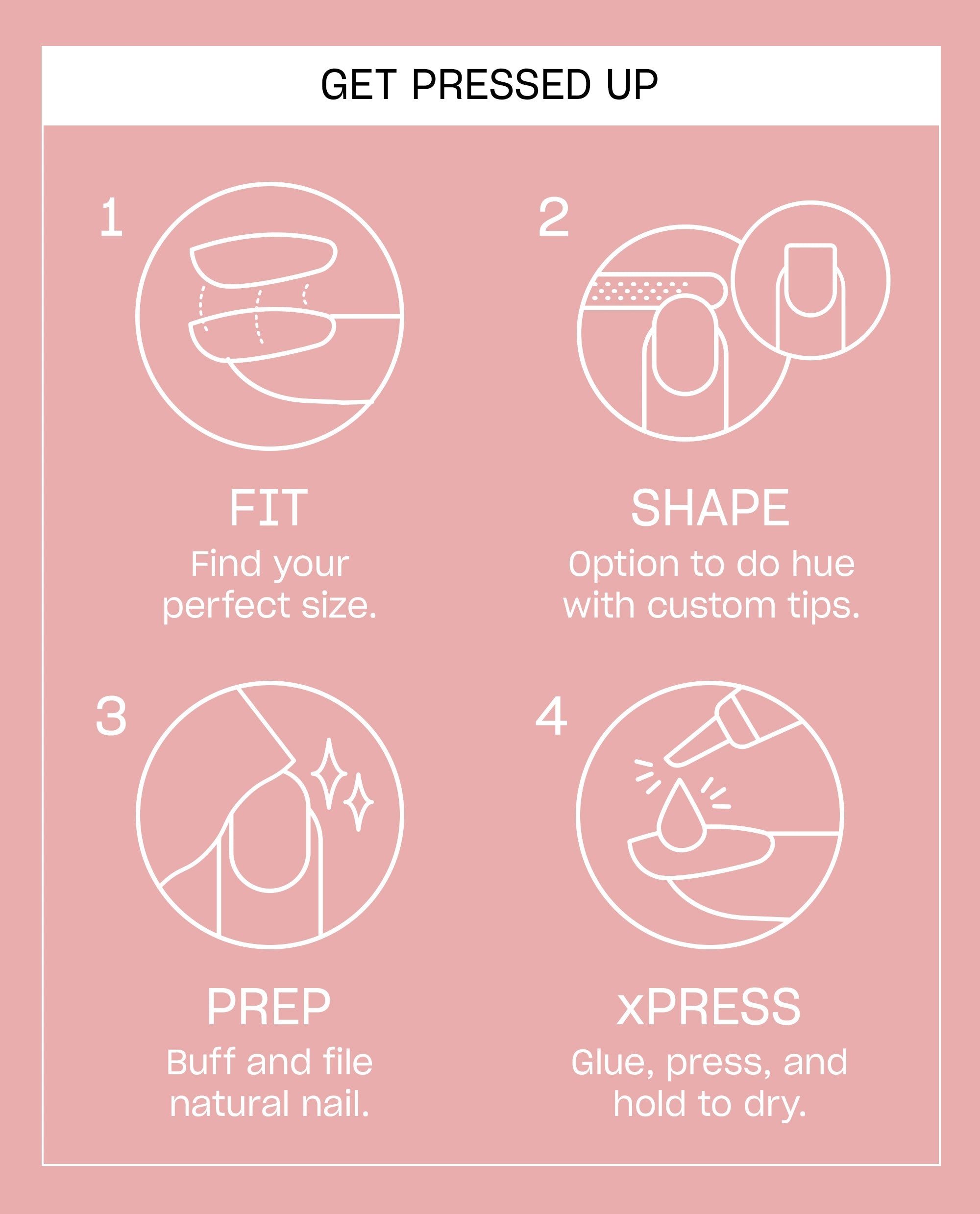 Holo Your Dreams Holographic Blush Pink Press-On Nails Instructions