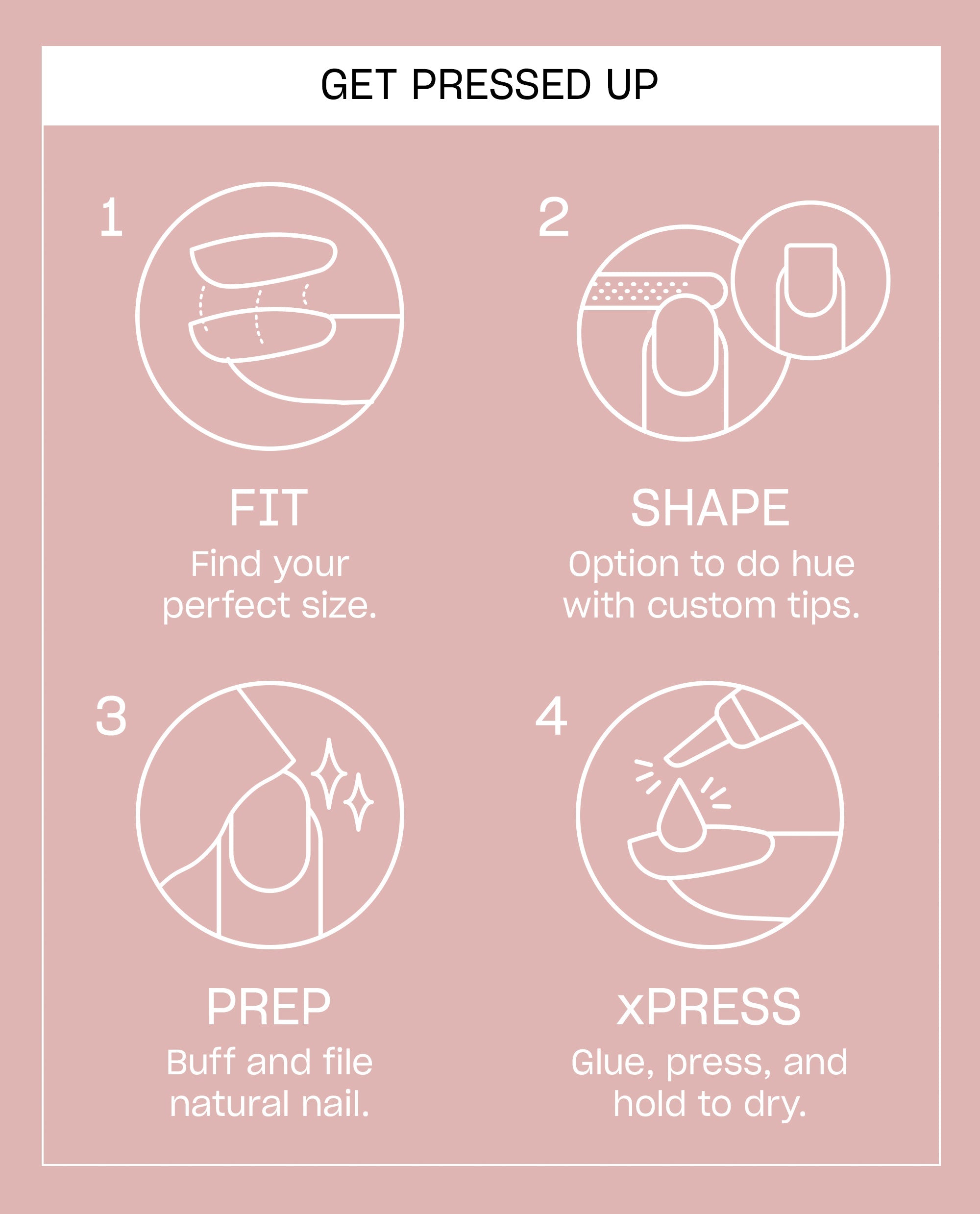 Mon Cherry French Tip Press-On Nails Instructions