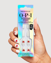 Bursting with Love Short Almond Stick on Nails Hand and Product
