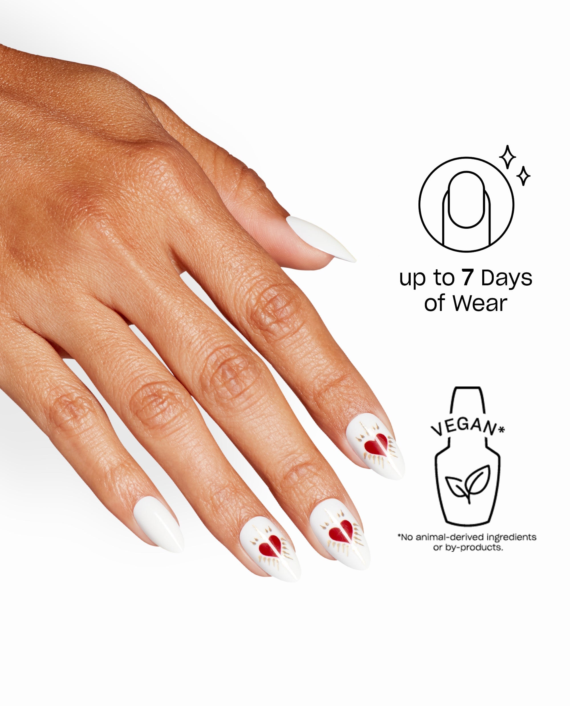 Bursting with Love Short Almond Stick on Nails Benefits