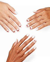 Bursting with Love Short Almond Stick on Nails Mani