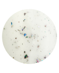 Confetti Cutie Suzi White Glitter Round Stick On Nails Swatch