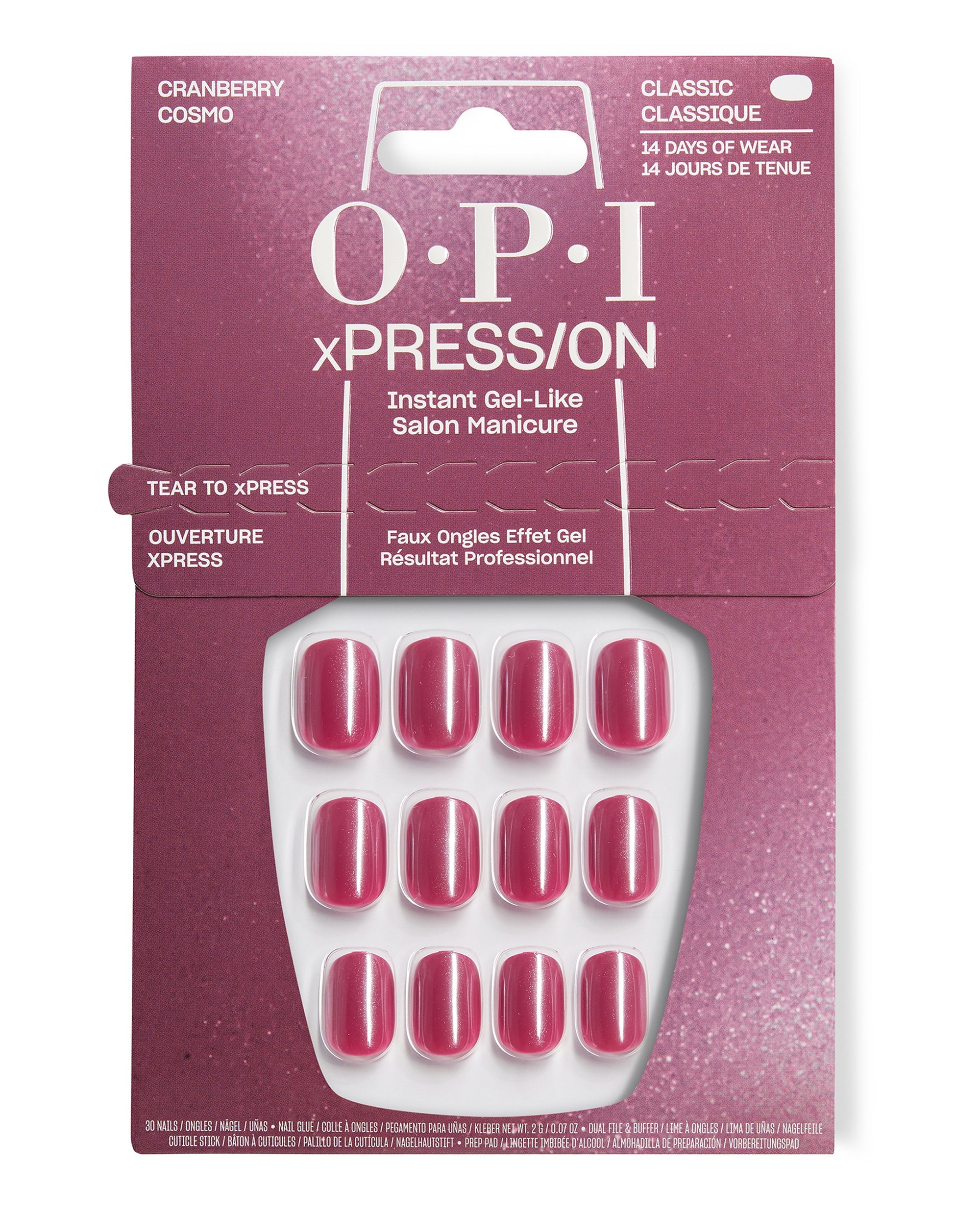 Cranberry Cosmo Glazed Cranberry Press-On Nails