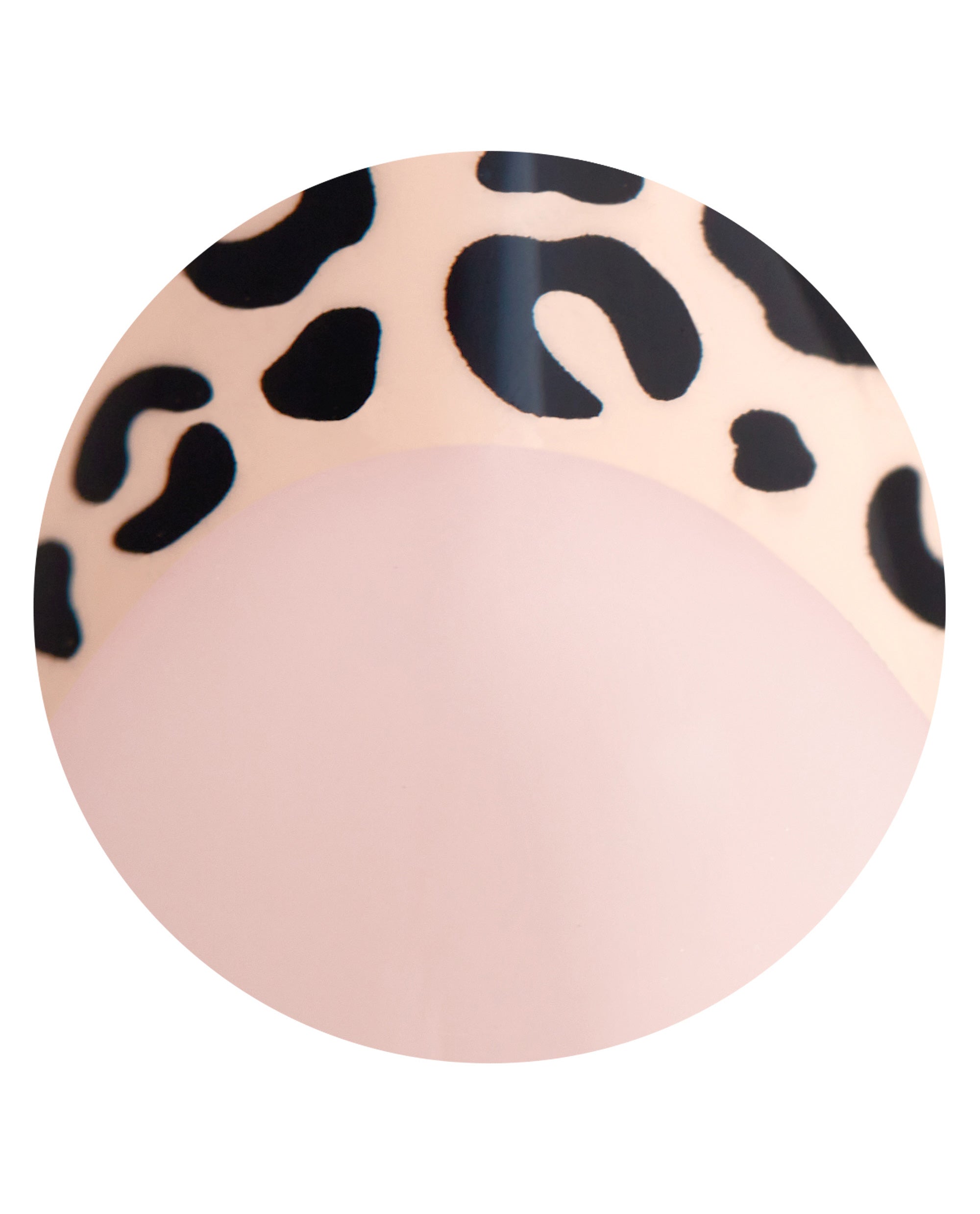 Faux Purr Cheetah French Tip Almond Stick On Nails Swatch