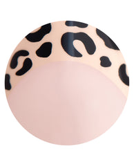 Faux Purr Cheetah French Tip Almond Stick On Nails Swatch
