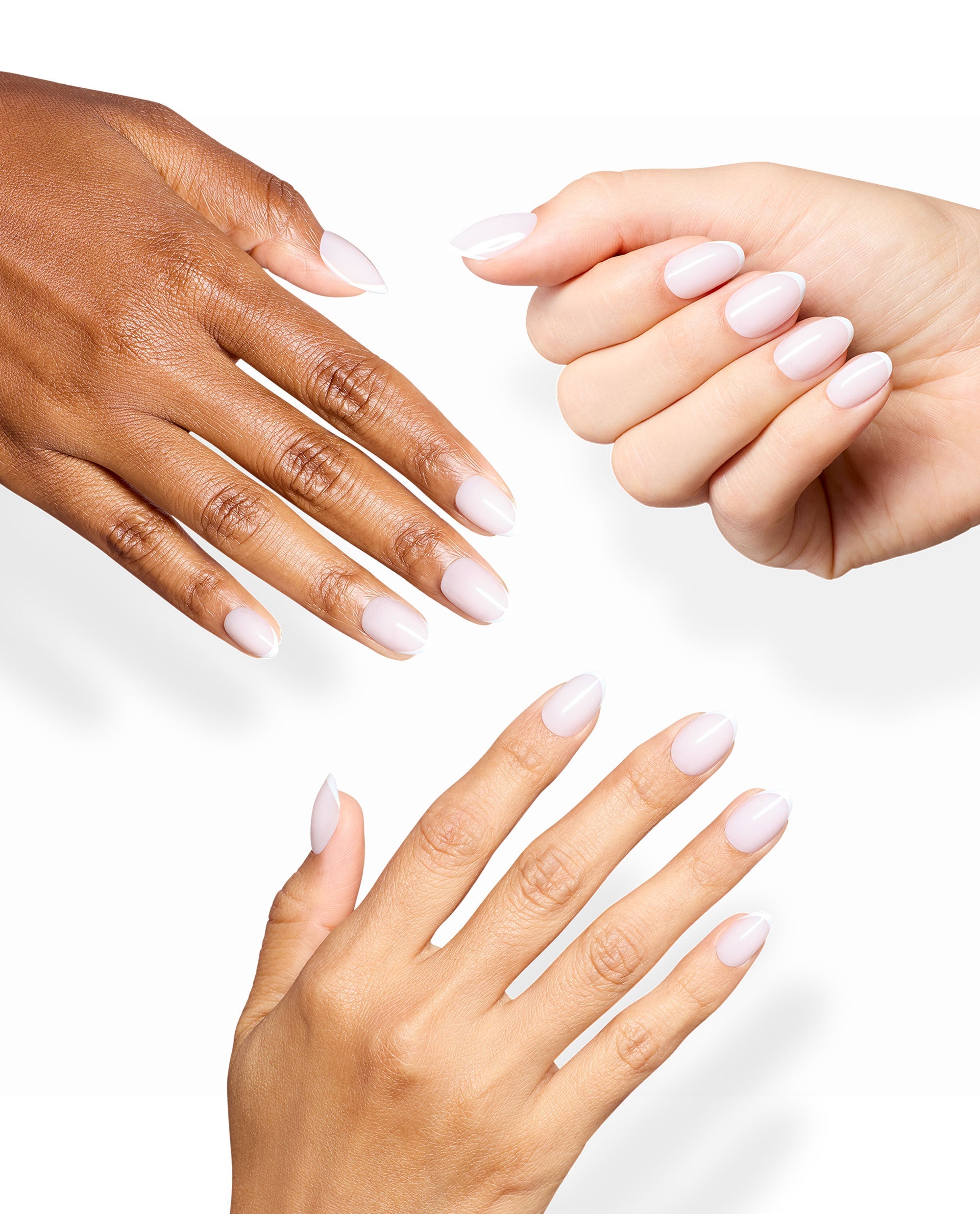French Silk Milky Pink French Tip Press-On Nails Mani