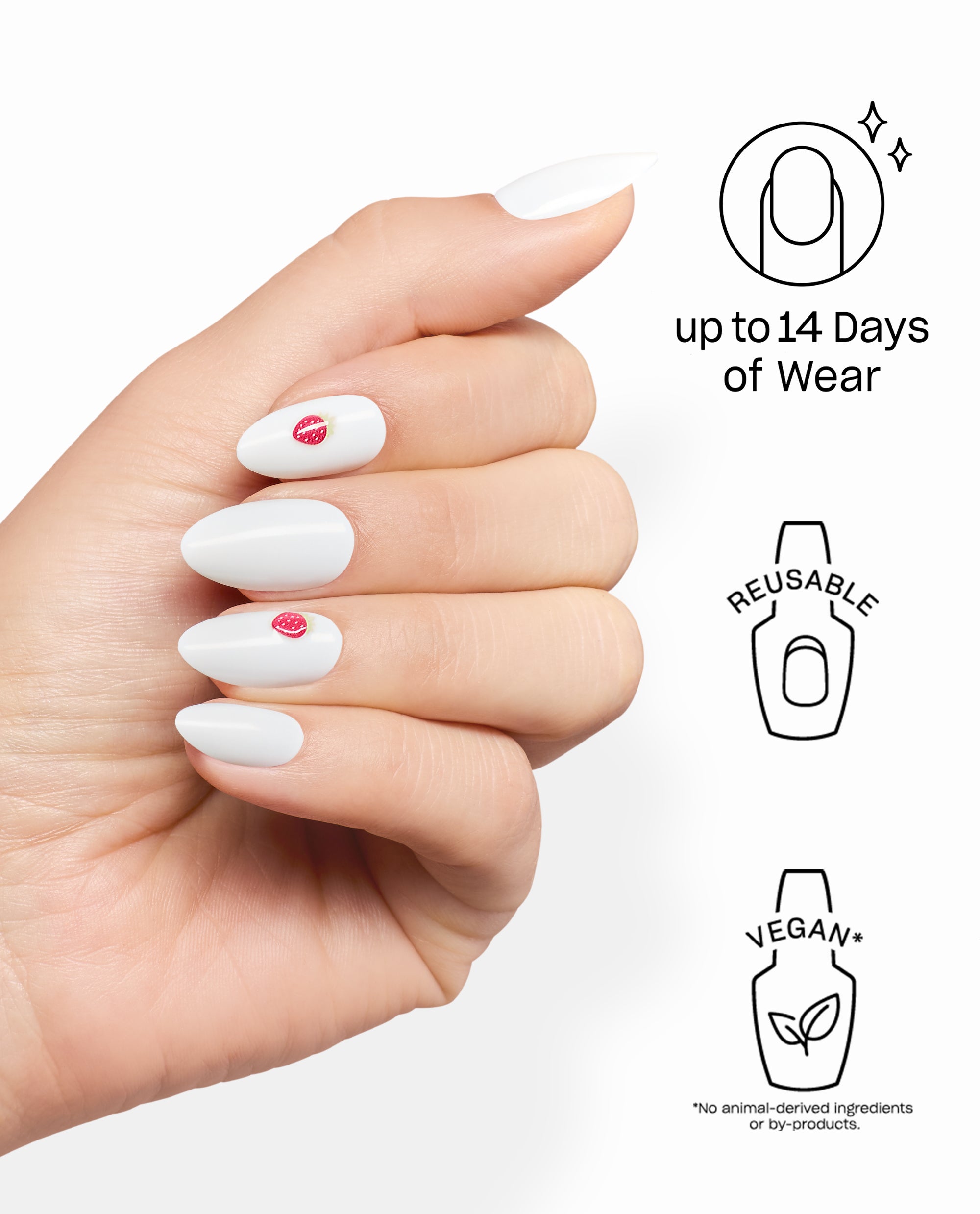 Funny Strawbunny Strawberry Nail Art Press-On Nails Benefits