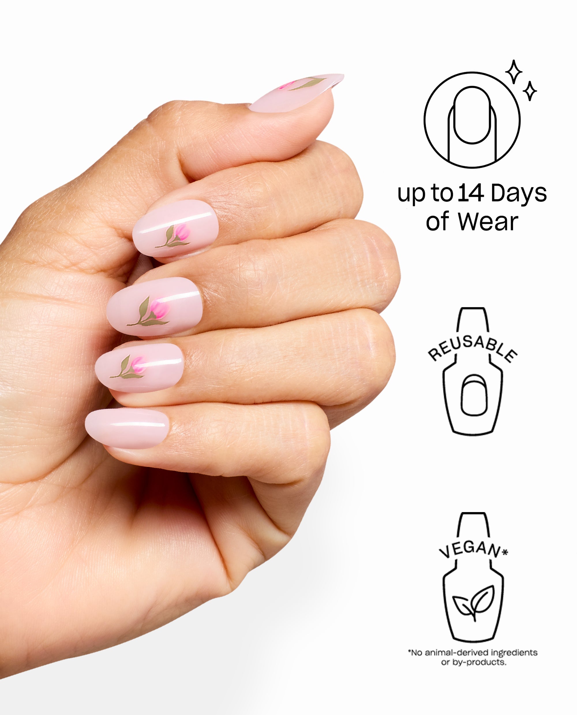 Give 'Em Tulip Tulip-Tipped Press-On Nails Benefits