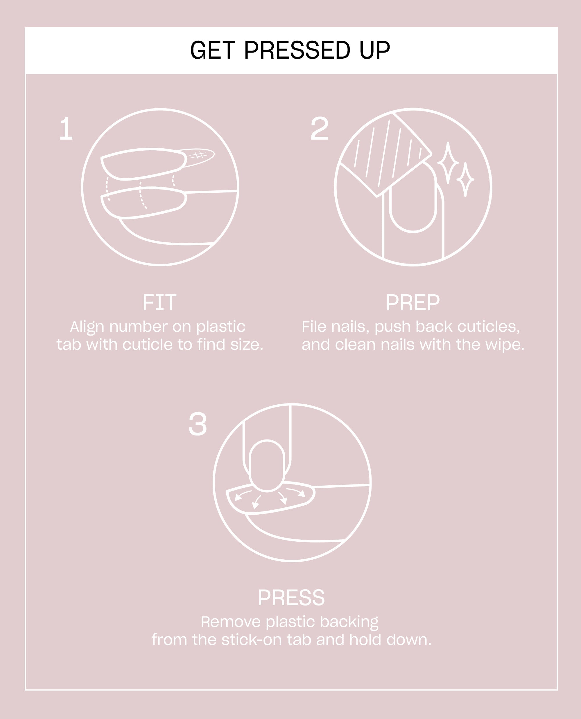 Have Merci on Me French Tip Round Stick On Nails Instructions