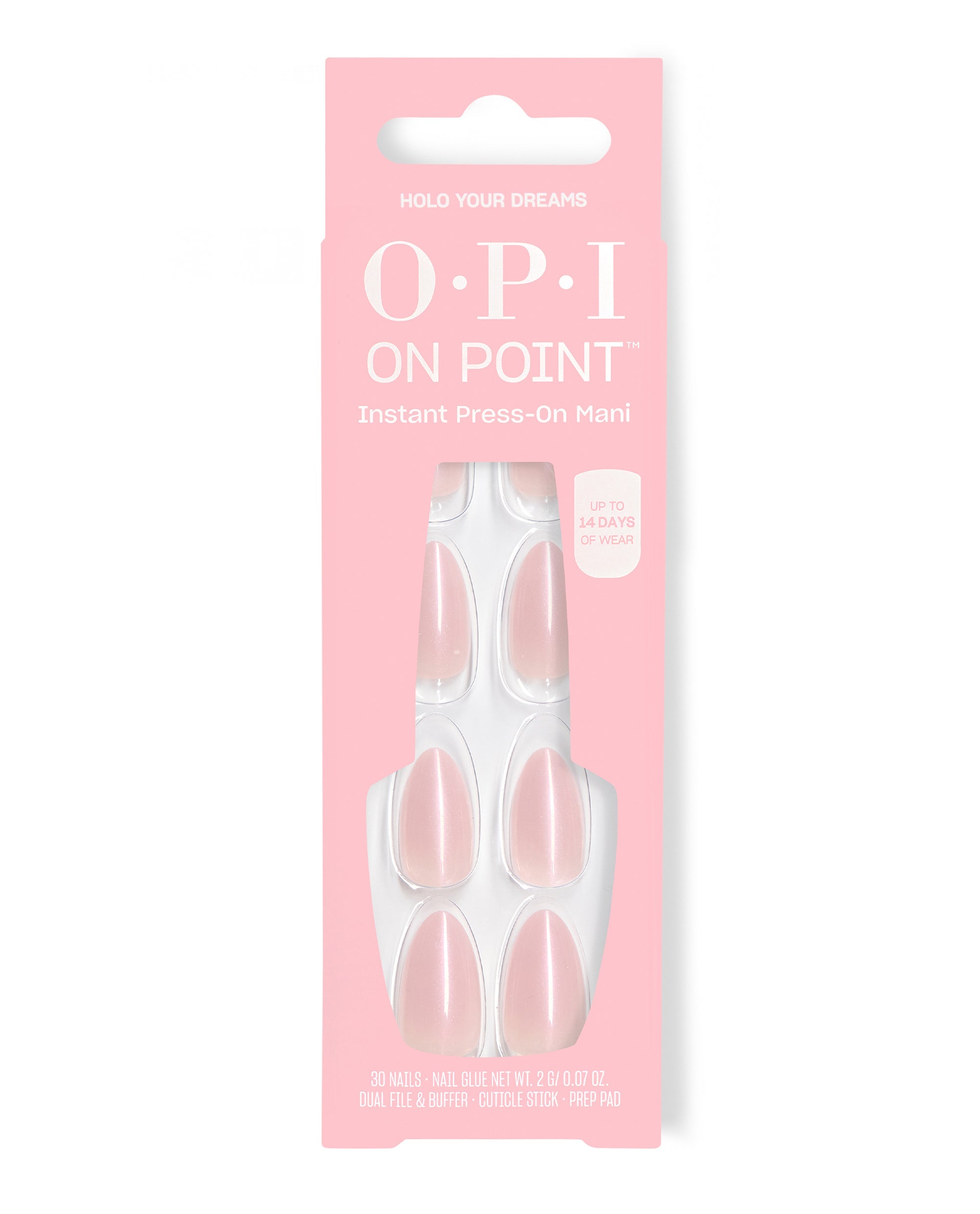 Holo Your Dreams Holographic Blush Pink Press-On Nails