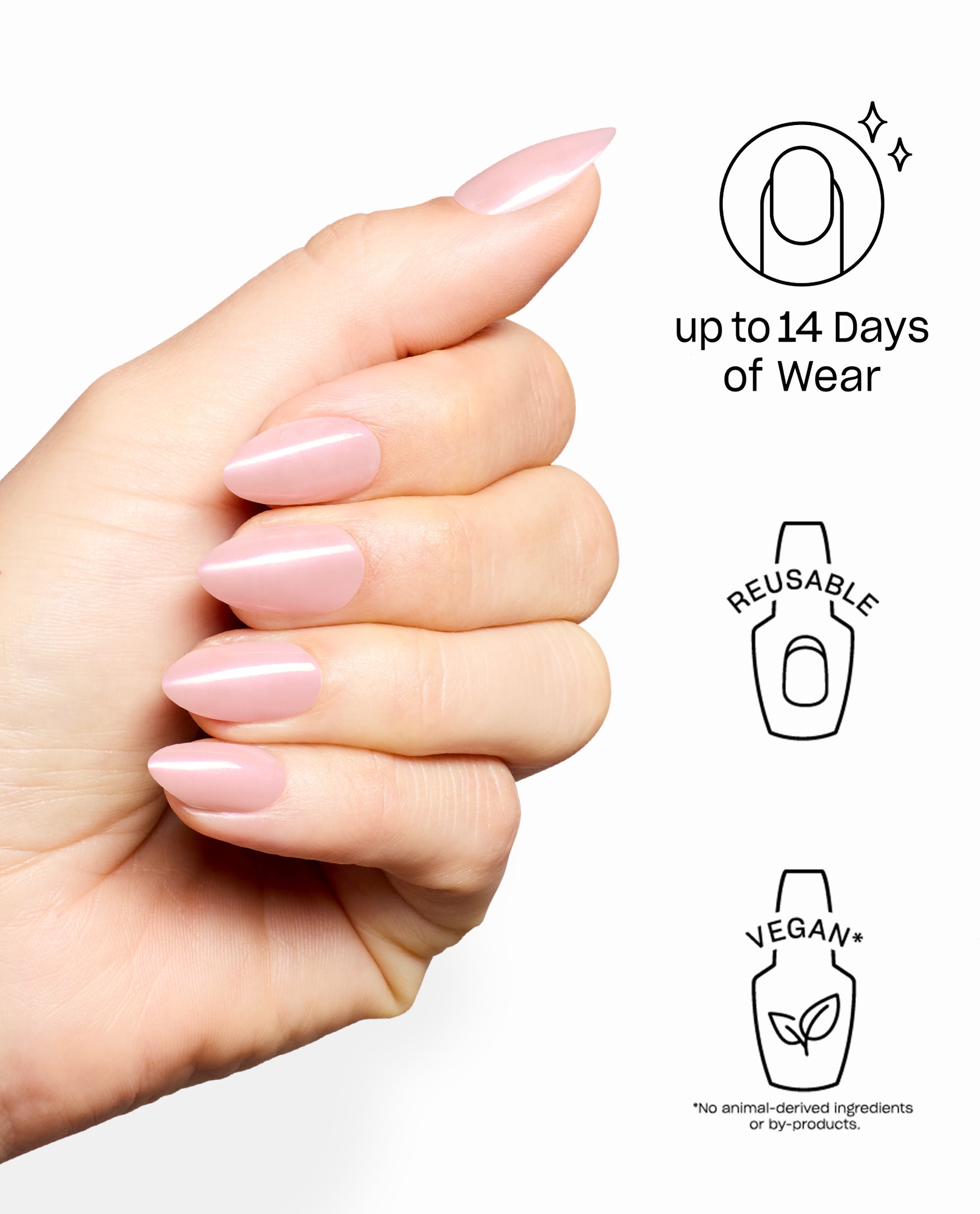 Holo Your Dreams Holographic Blush Pink Press-On Nails Benefits