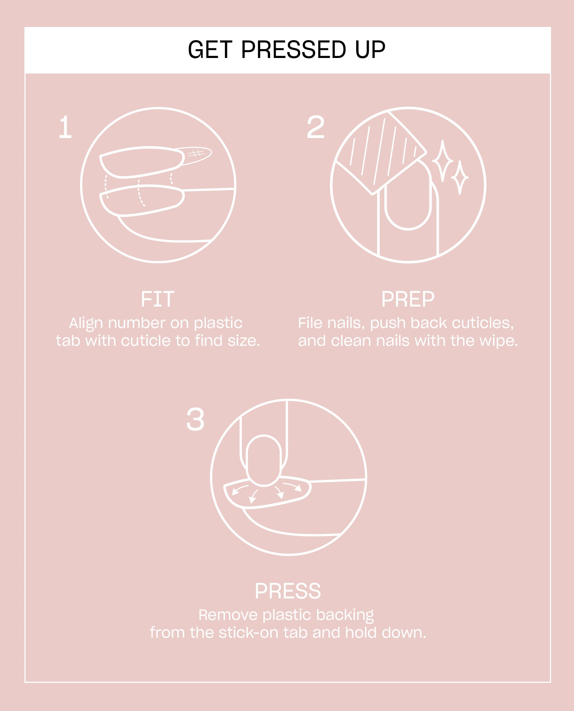 I Pink It’s Spring Floral Pink Round Stick On Nails Instructions