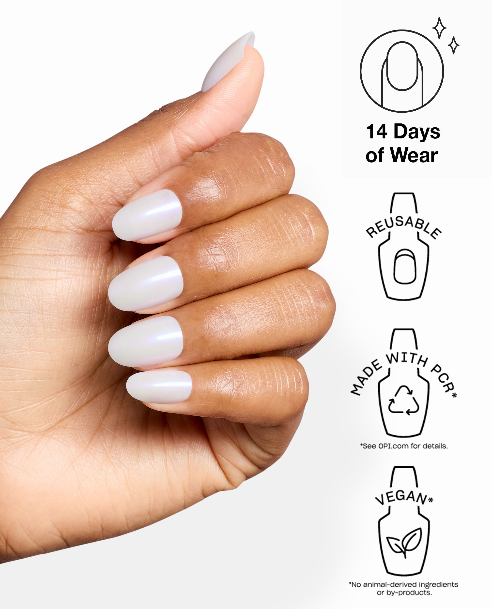 Kyoto Oyster Iridescent White Press-On Nails Benefits