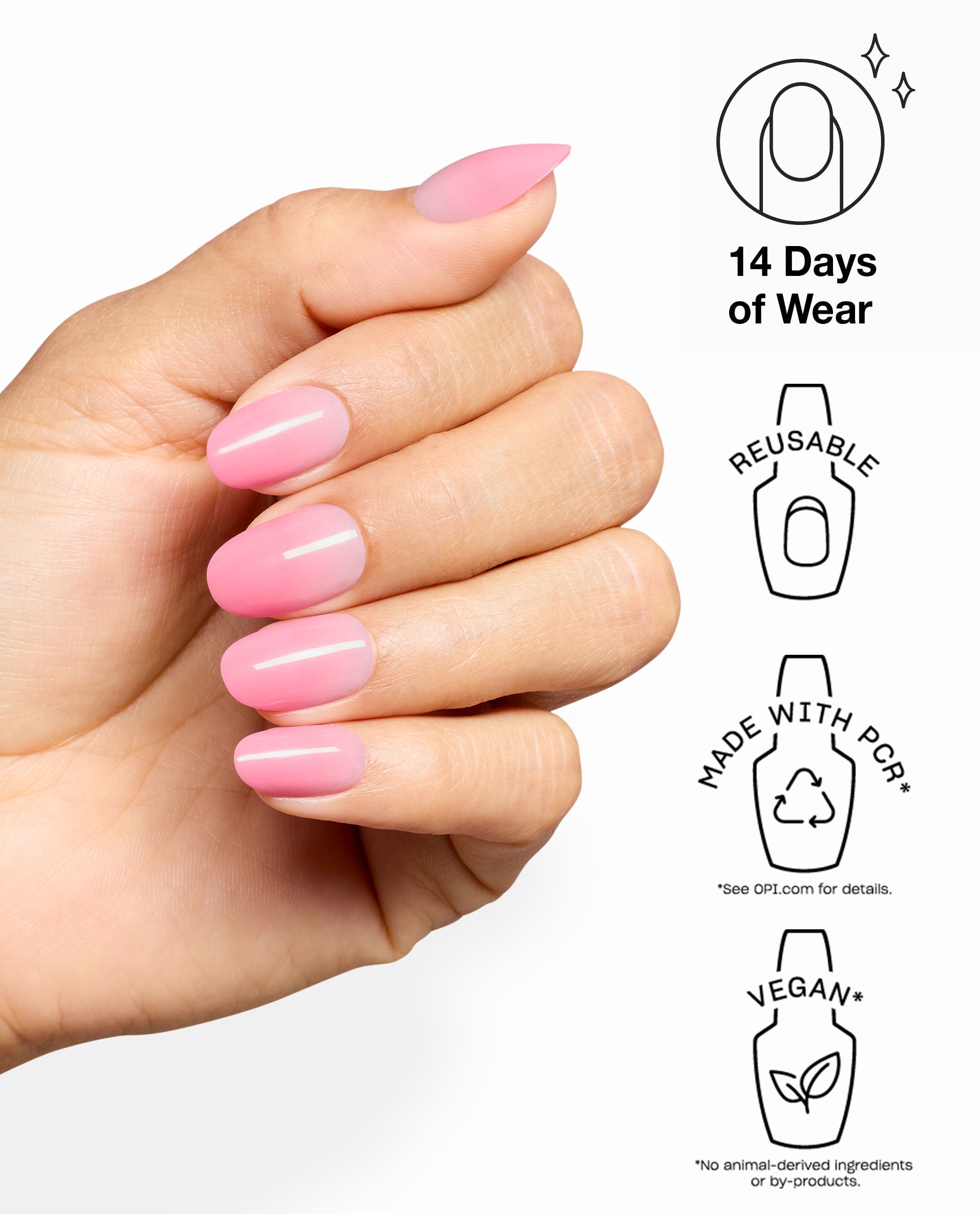 Let it Pink in Baby Pink Ombré Press-On Nails Benefits